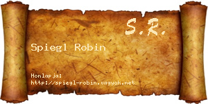 Spiegl Robin névjegykártya